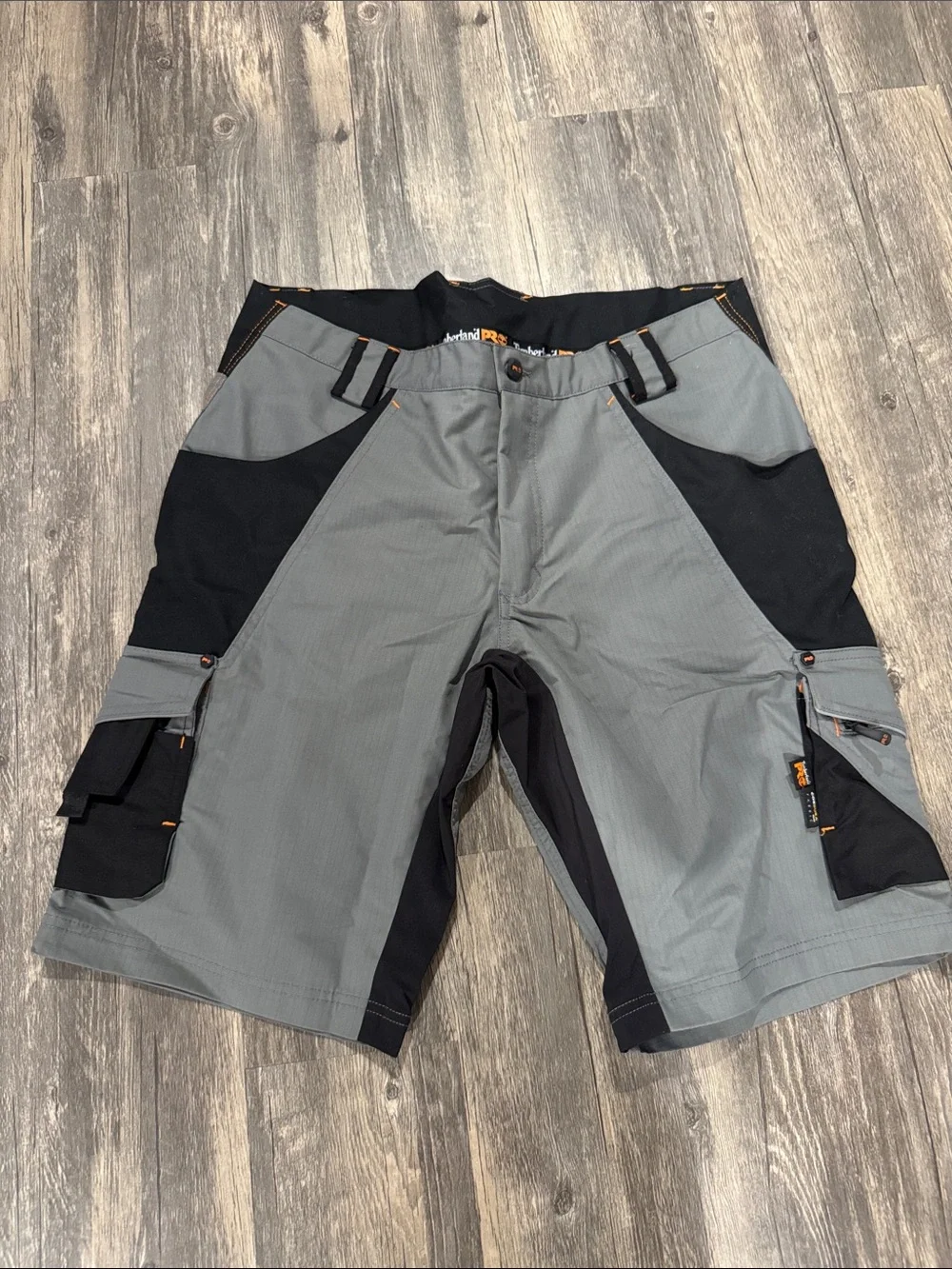 Timberland PRO Gray and Black Cargo Work Shorts